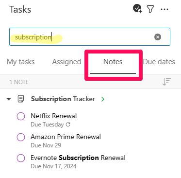 An Evernote Template for Tracking Subscriptions