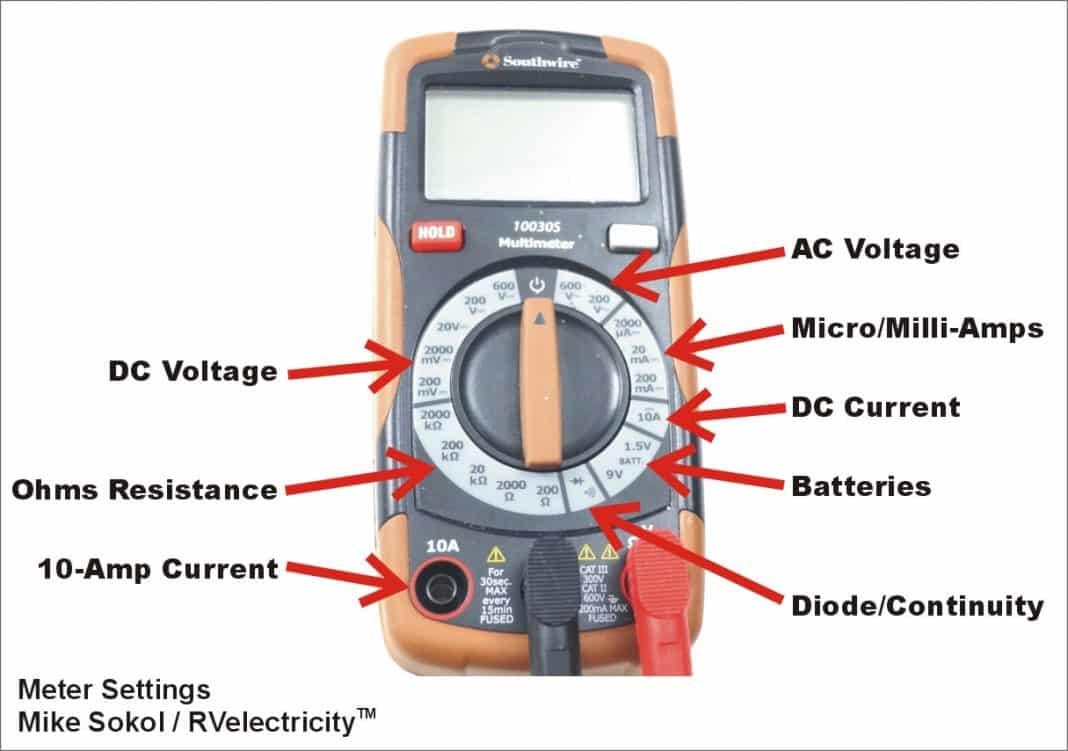Test 30 amp outlet with deals multimeter