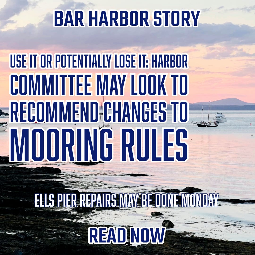 Use it or Potentially Lose It Harbor Committee May Look To Changes to Mooring Rules