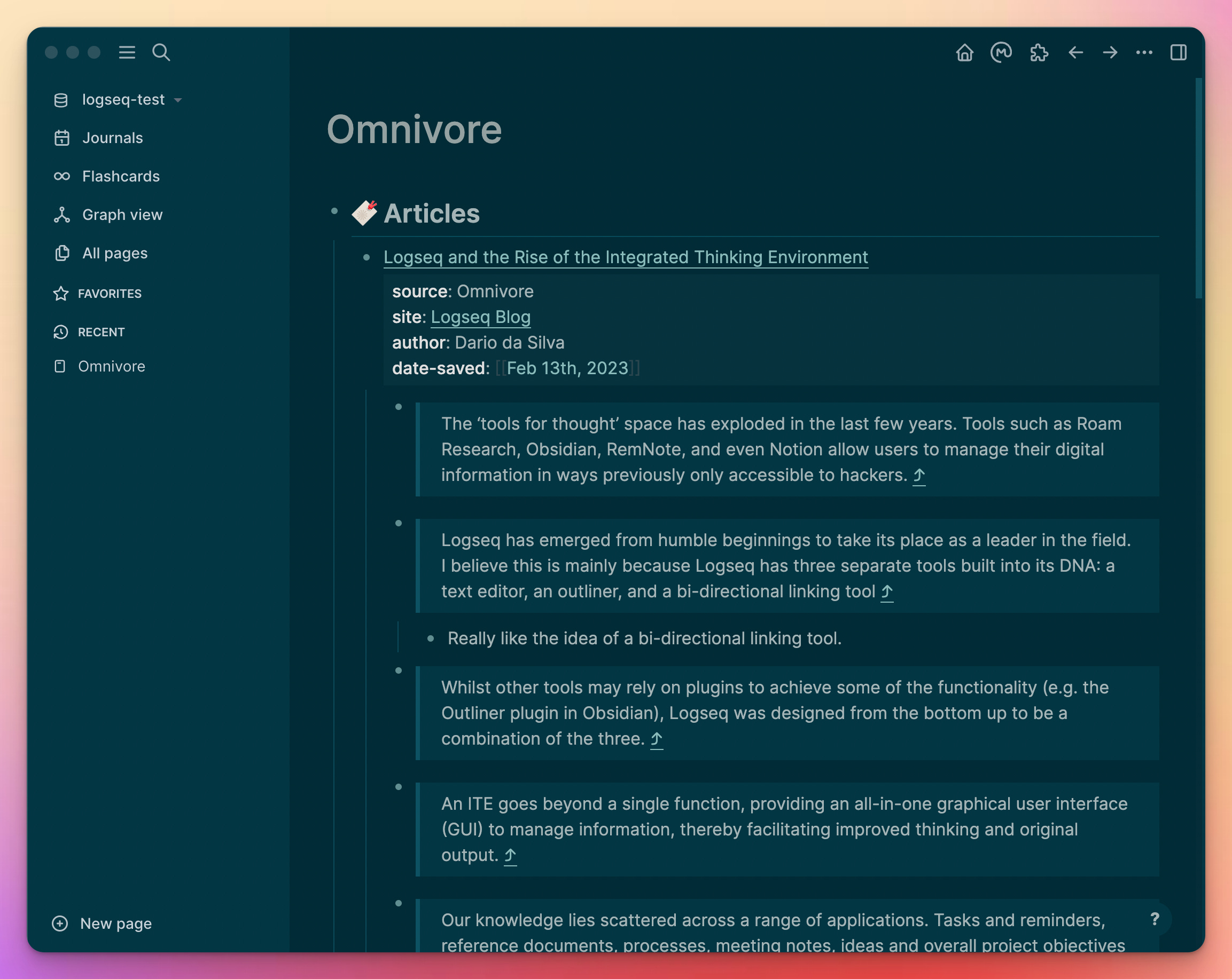 Omnivore and logseq a complete guide omnivore blog