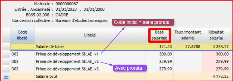 Comment proratiser et faire évoluer la valeur de la prime sans rentrer ...