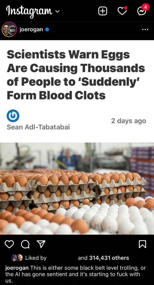 Eggs Causing Blood Clots? Exercise On Examining How Clickbait Spreads