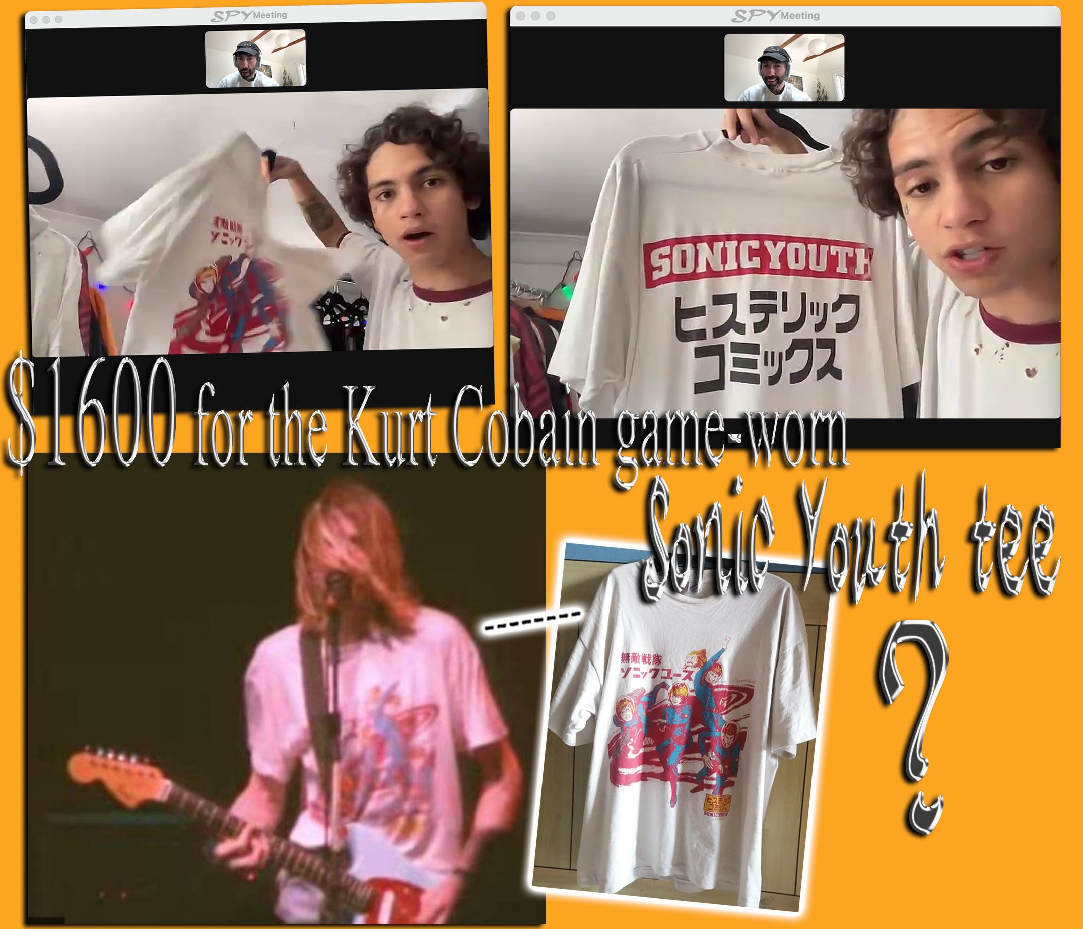 Kurt cobain sonic best sale youth t shirt