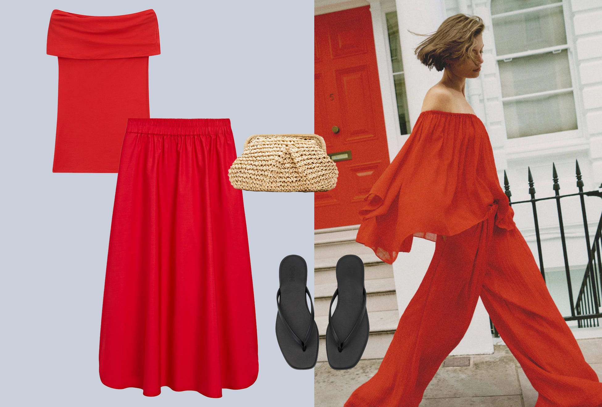 Red maxi skirt 60 best sale