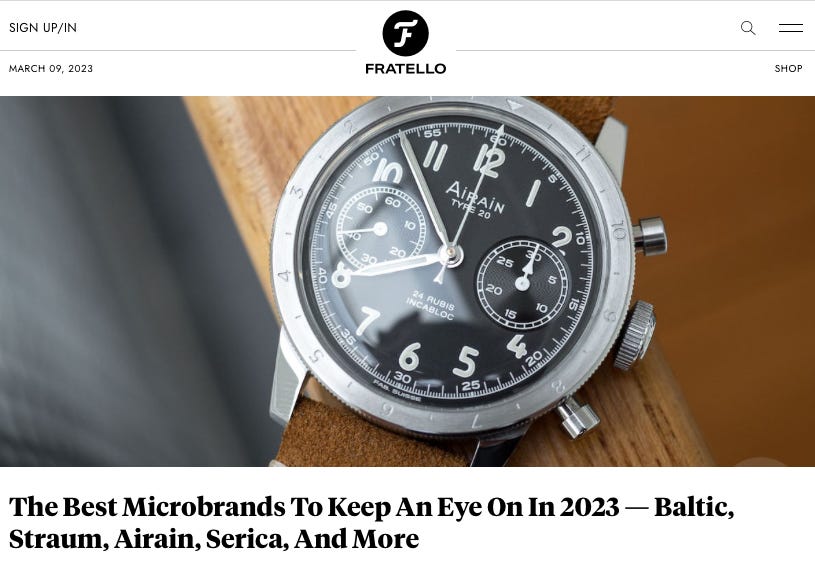 Best microbrands best sale