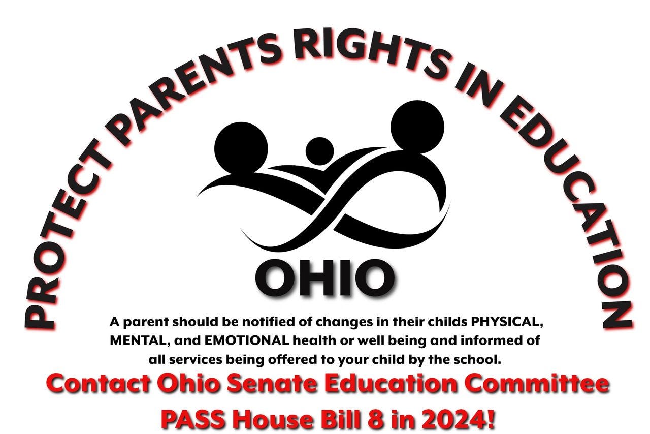 Demand HB8 Ohio Parents Bill of Rights in Education in 2024!