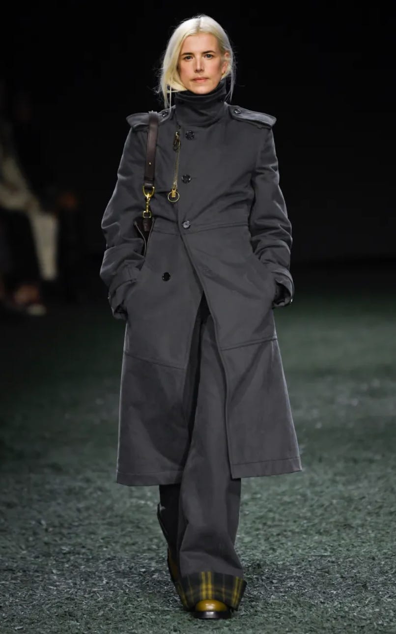 Burberry trench coat runway cheap