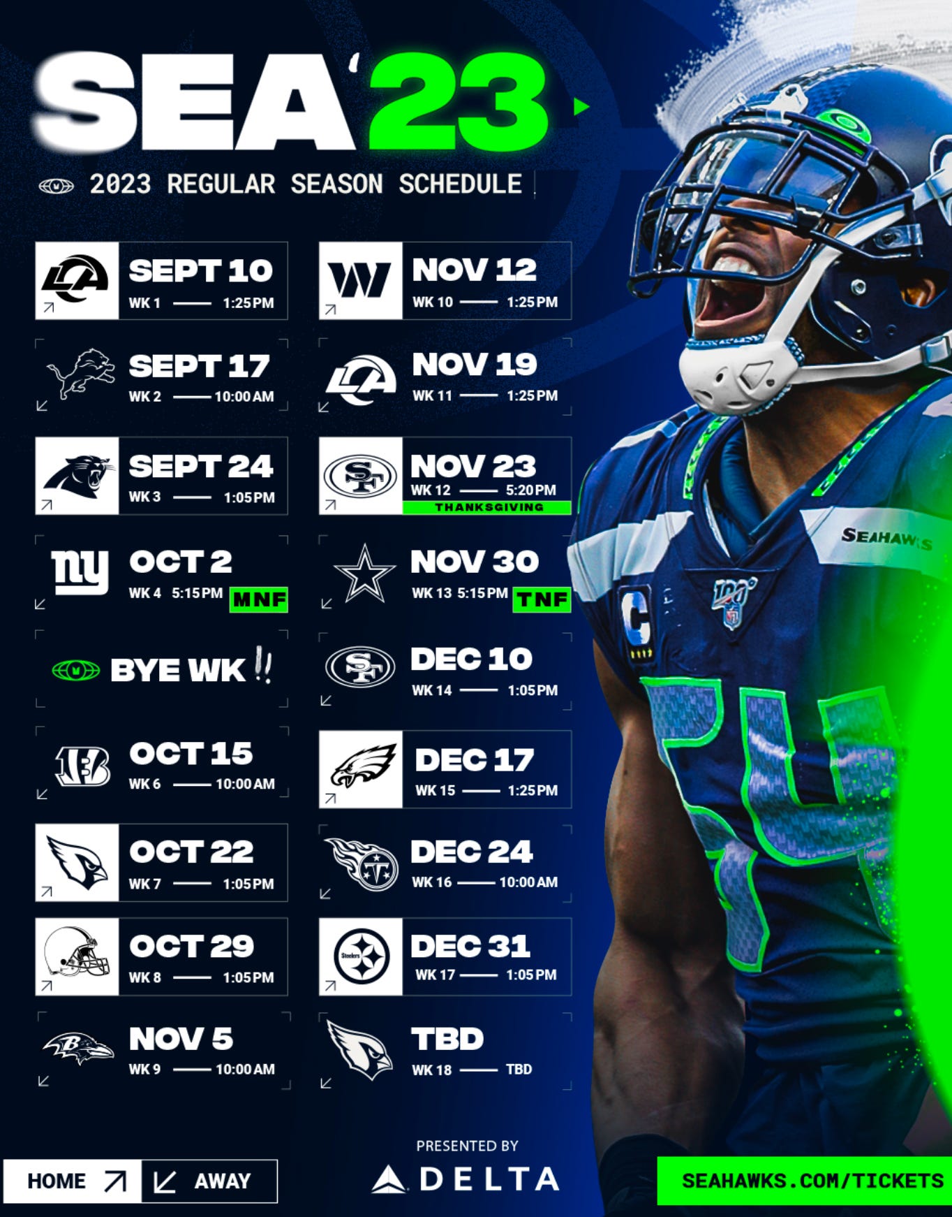 Seattle Seahawks Printable Schedule 2024 Loria Raychel