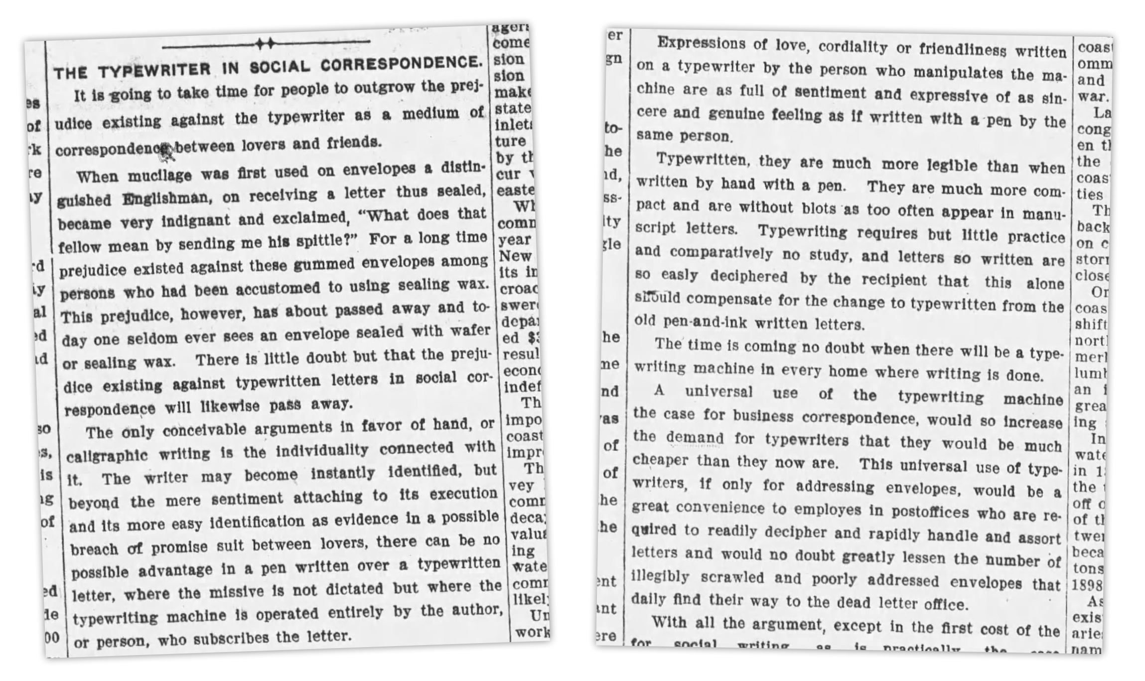 The Prejudice Against Typewritten Letters