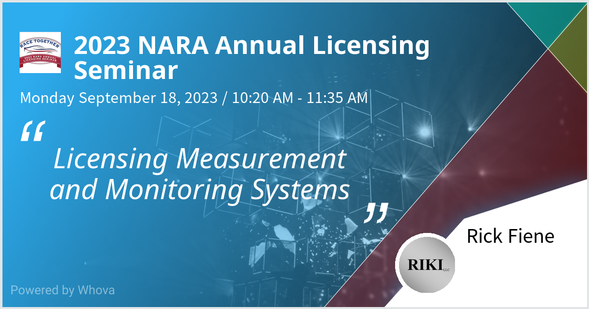 NARA Licensing Seminar by Rick Fiene RIKI Data Lab