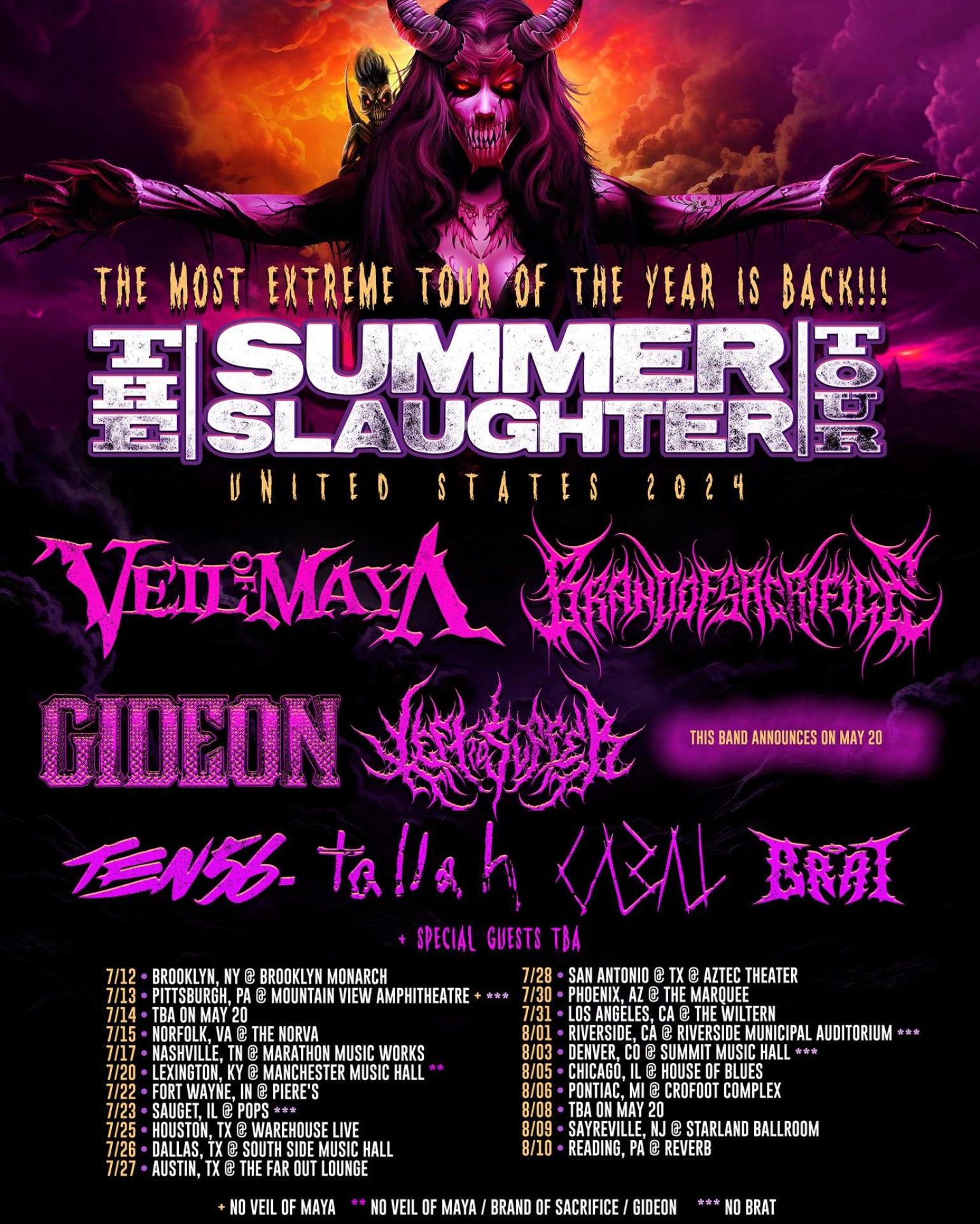 Summer Slaughter Tour 2024 - Metal Connect