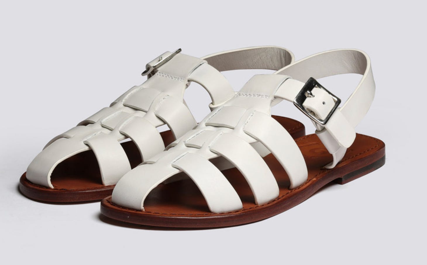 White fisherman sandals discount