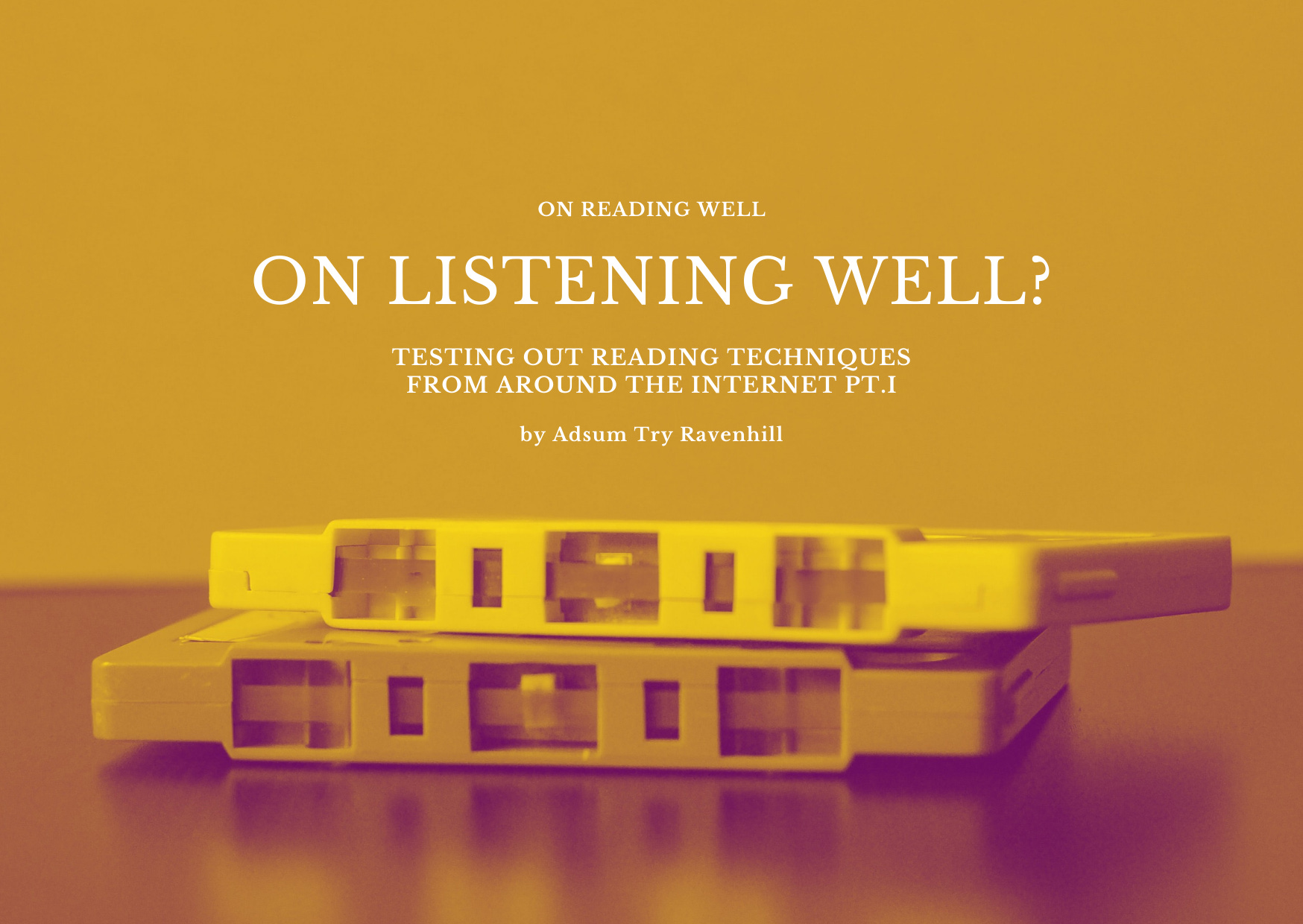 On Listening Well By Adsum Try Ravenhill On Listening Well By Adsum Try Ravenhill