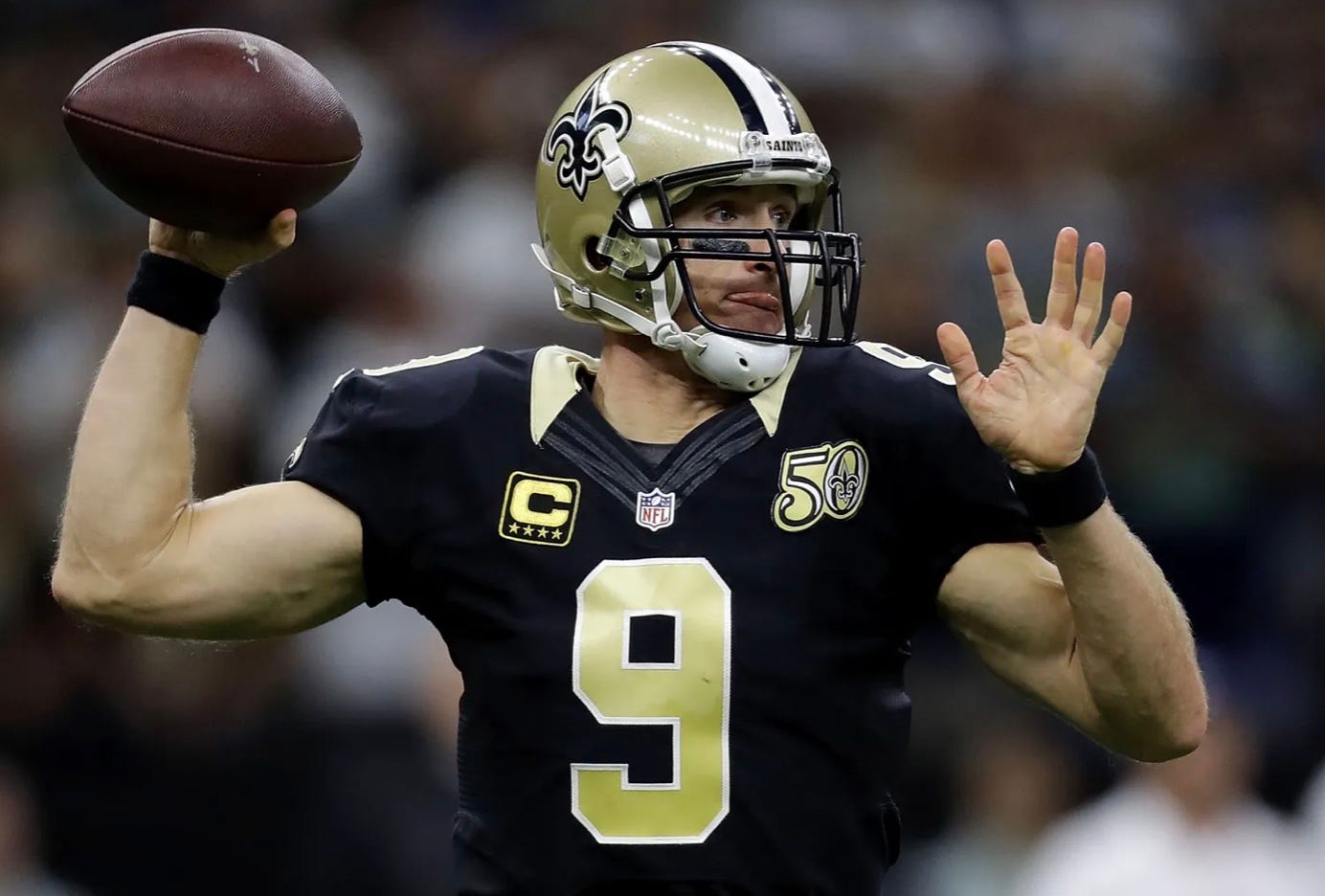 Former Saints Super Bowl winning quarterback Drew Brees My arm