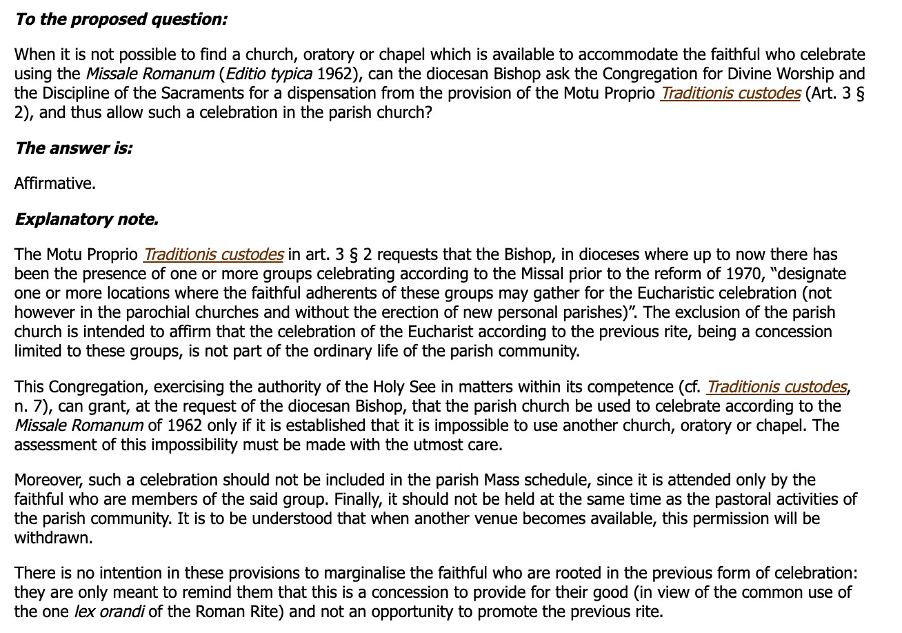 The rescript, Lent, and prayers for O'Connell