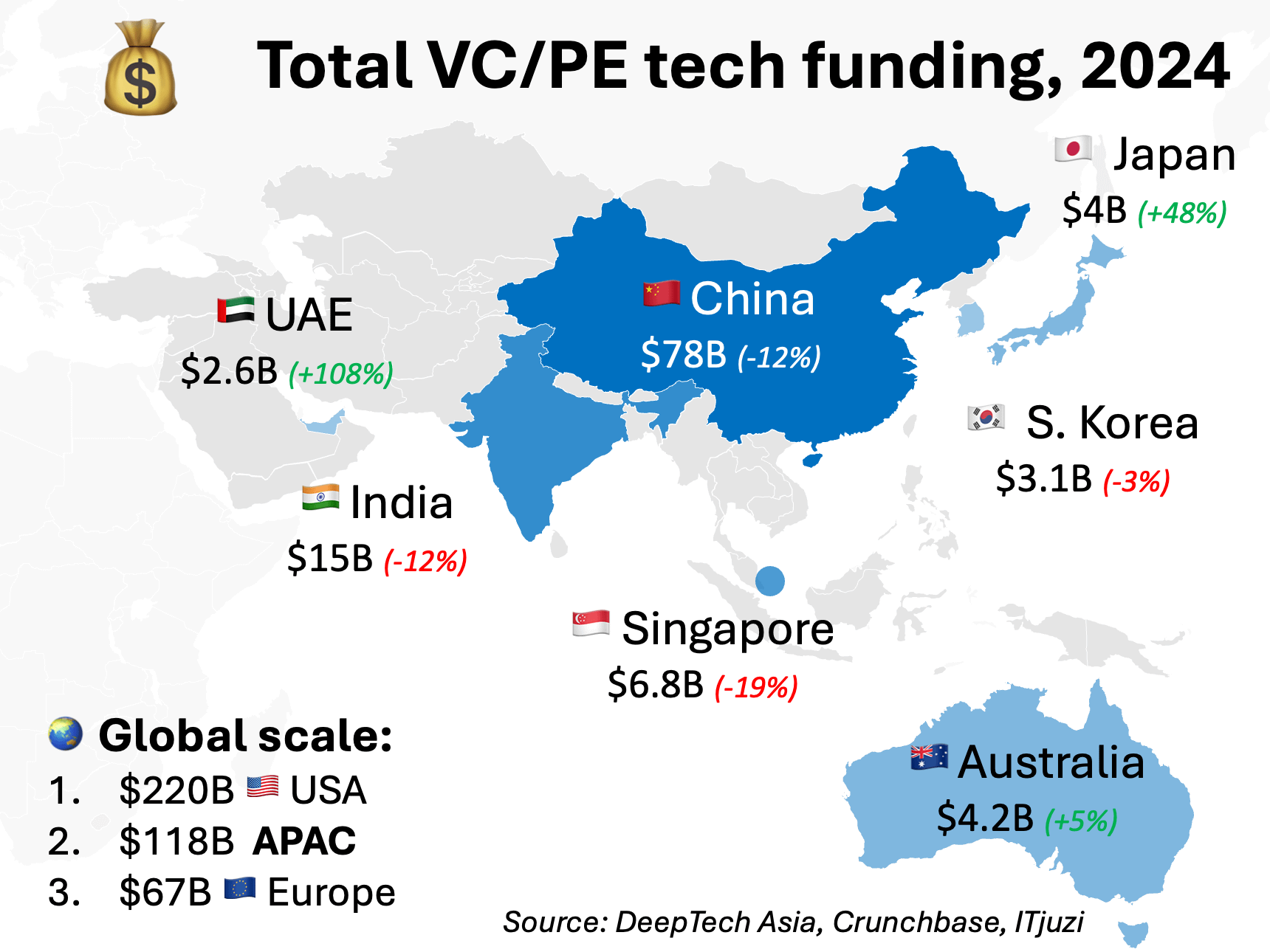 Deep Tech Map in Asia. 2024 - by Denis Kalinin
