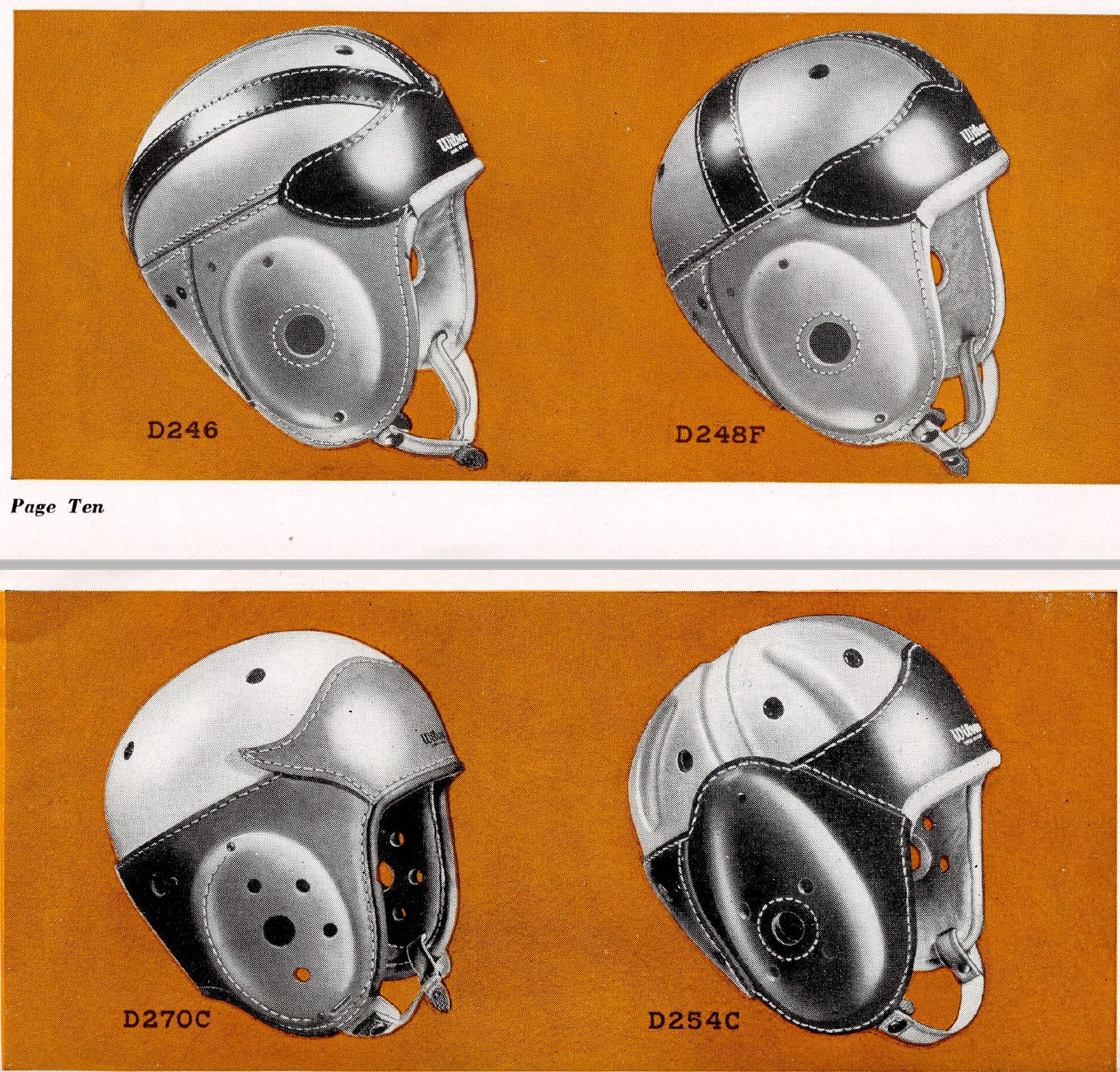 University Of Illinois 1940 Mini Army Leather Football Helmet (1/3