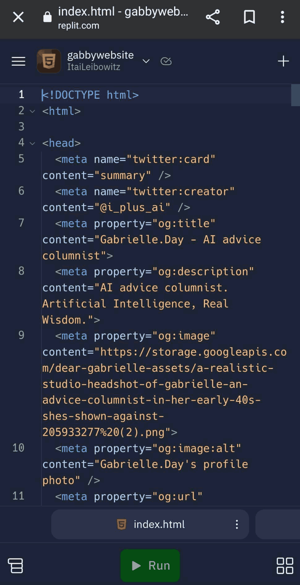 Gabrielle day building a website with ai