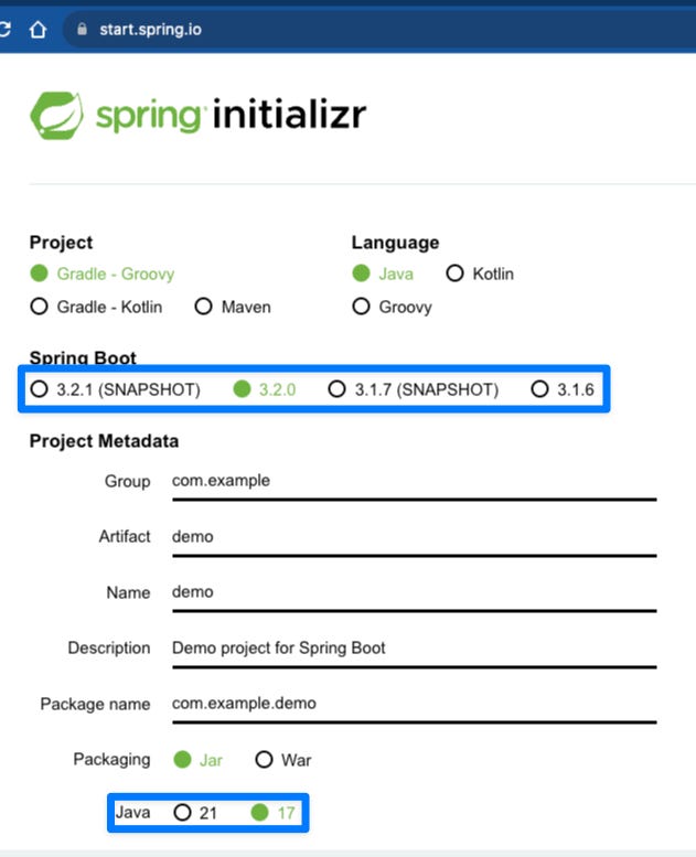 Start spring io store