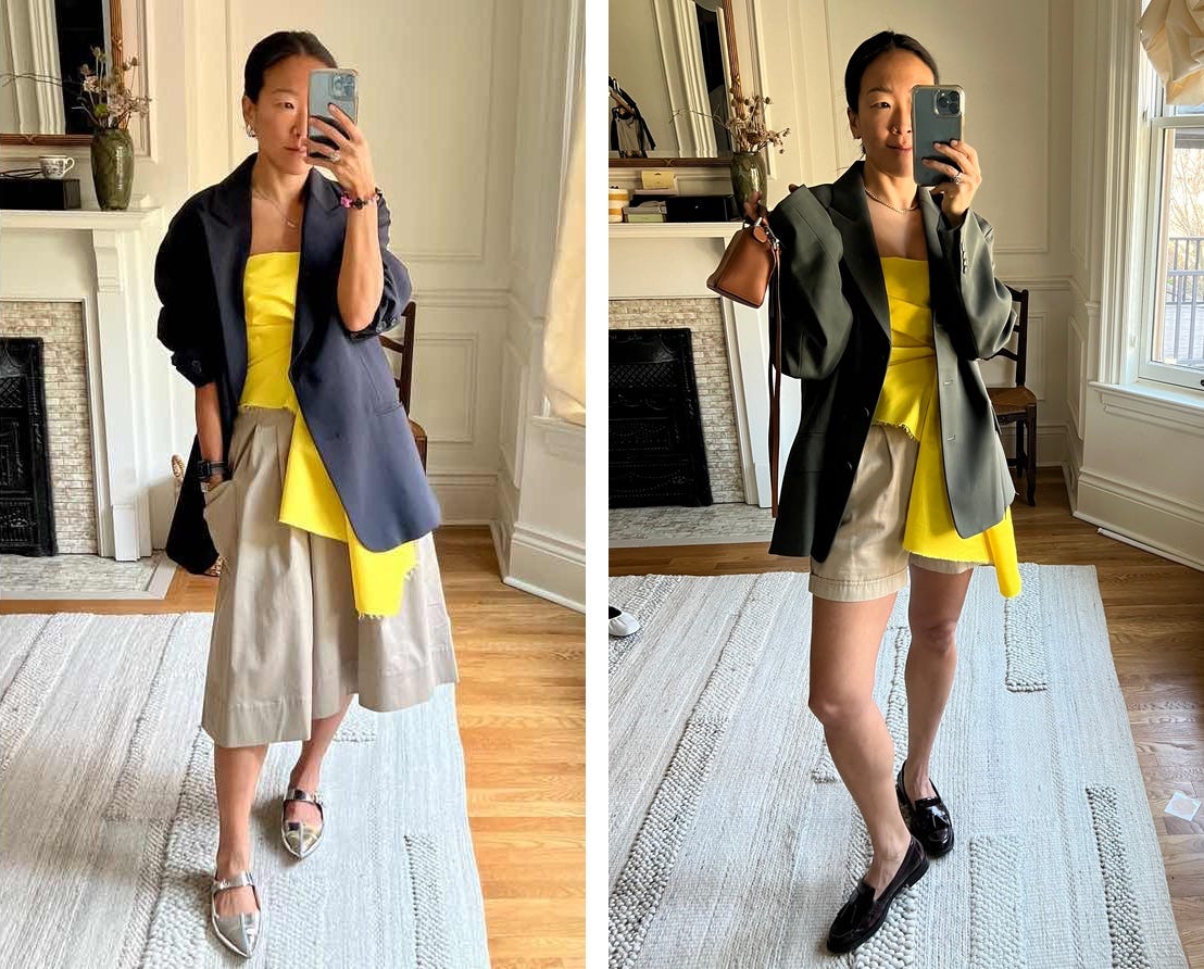 Tibi yellow coat shop
