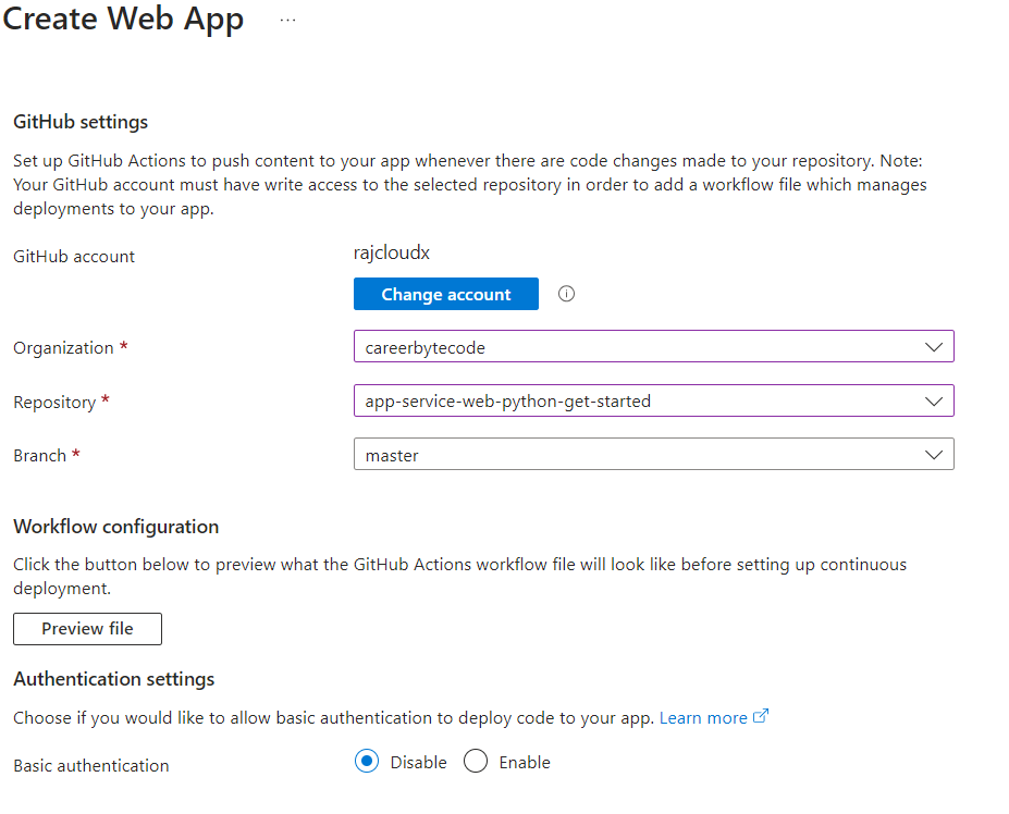 AZURE - WEBAPP - Python Deployment