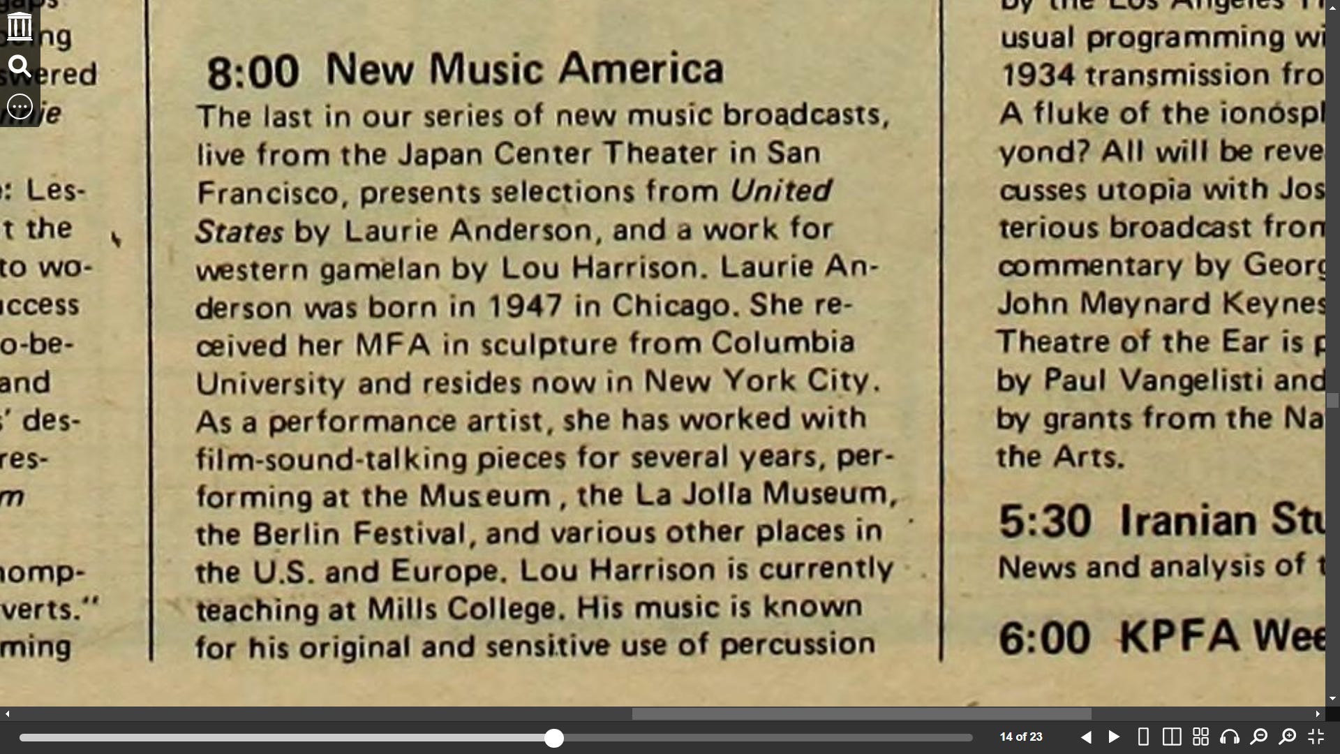 June 13, 1981 NMA San Francisco Day 7 by Dupuis