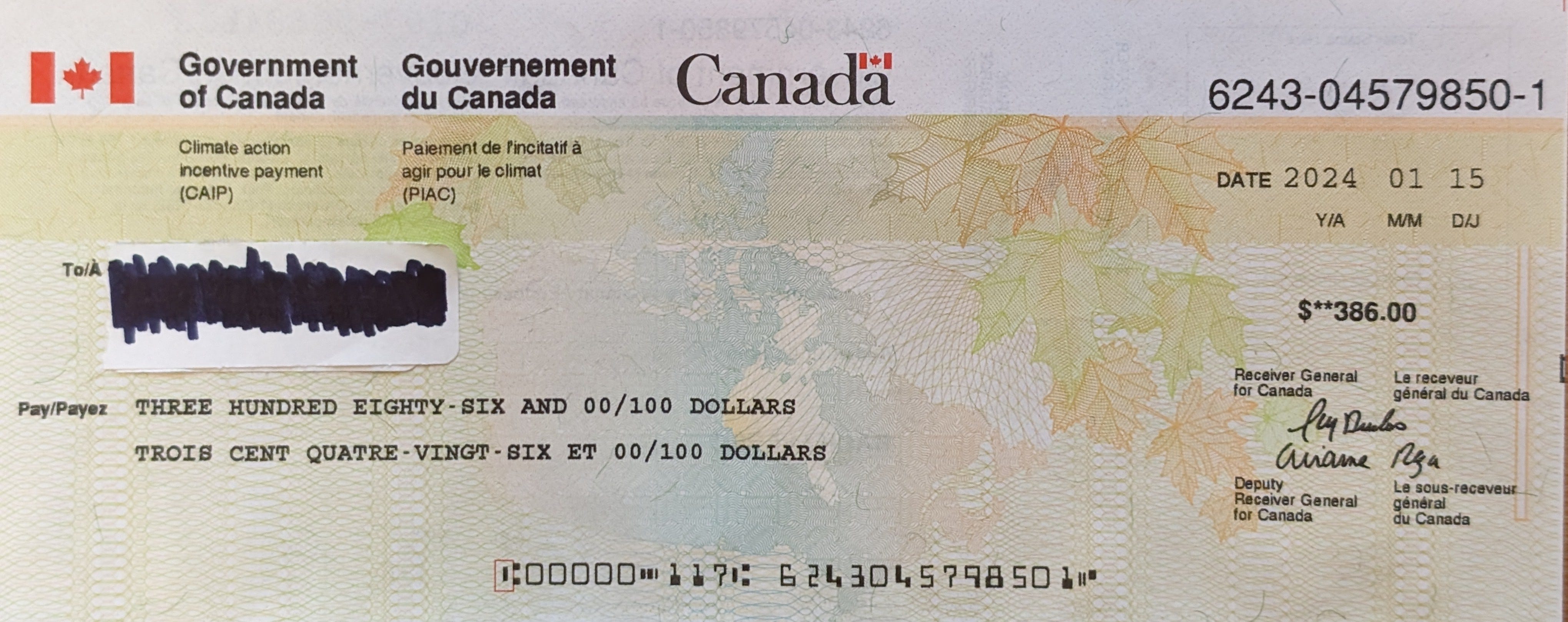 My carbon tax rebate by Andrew Leach