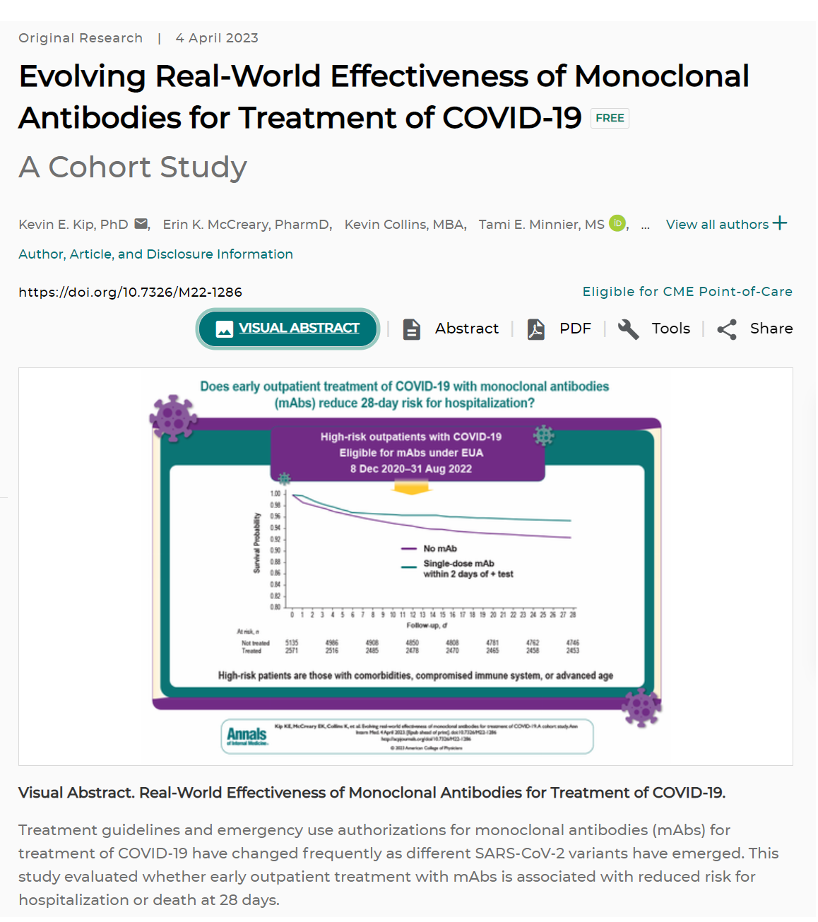 Antiviral Monoclonal Antibodies Safe and Effective in Acute COVID-19