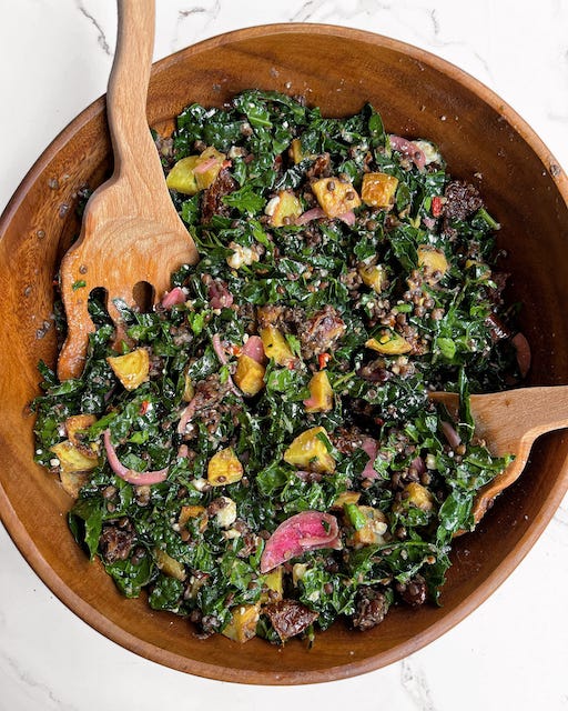 Sweet & Spicy Kale Salad by Carina Wolff good mood food