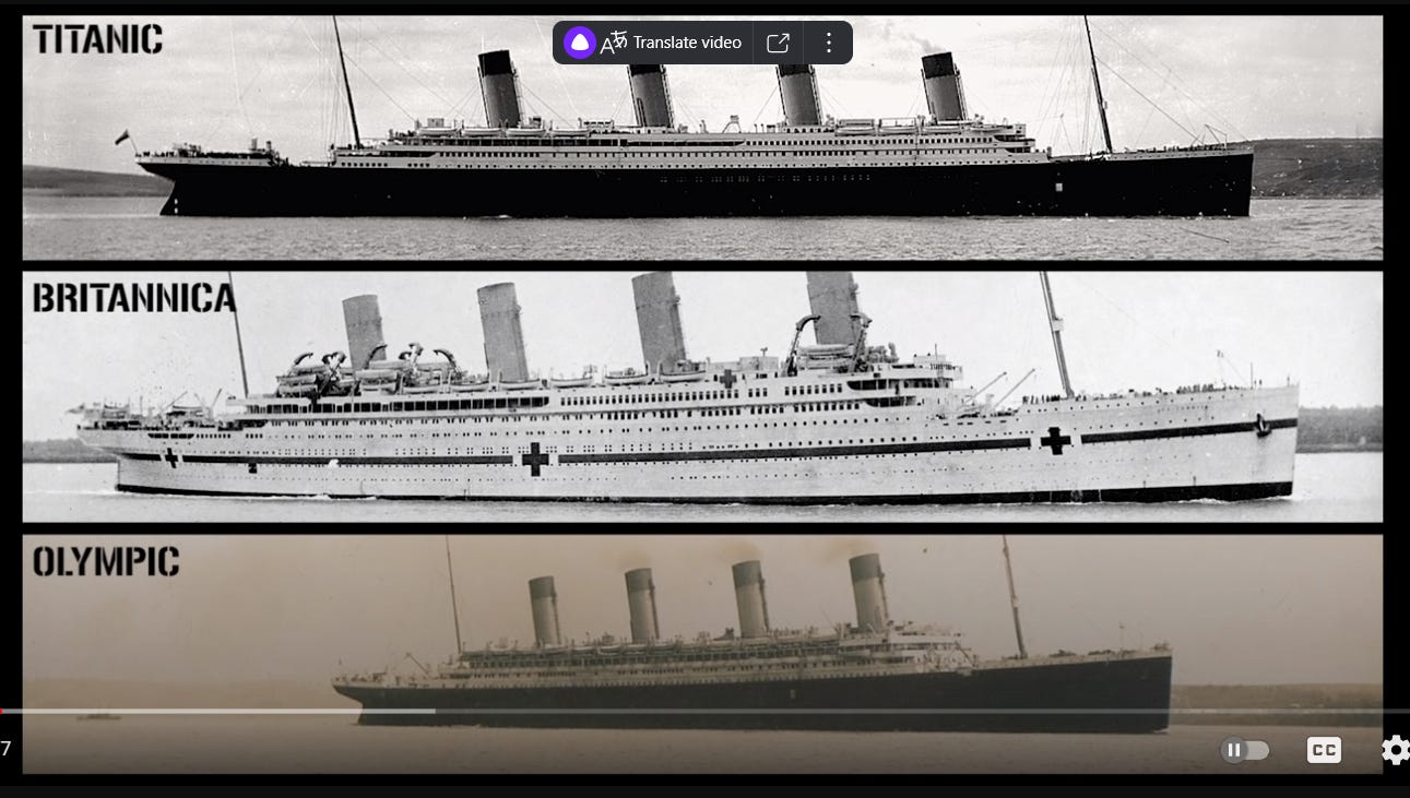 Was the Titanic the really the Olympic?