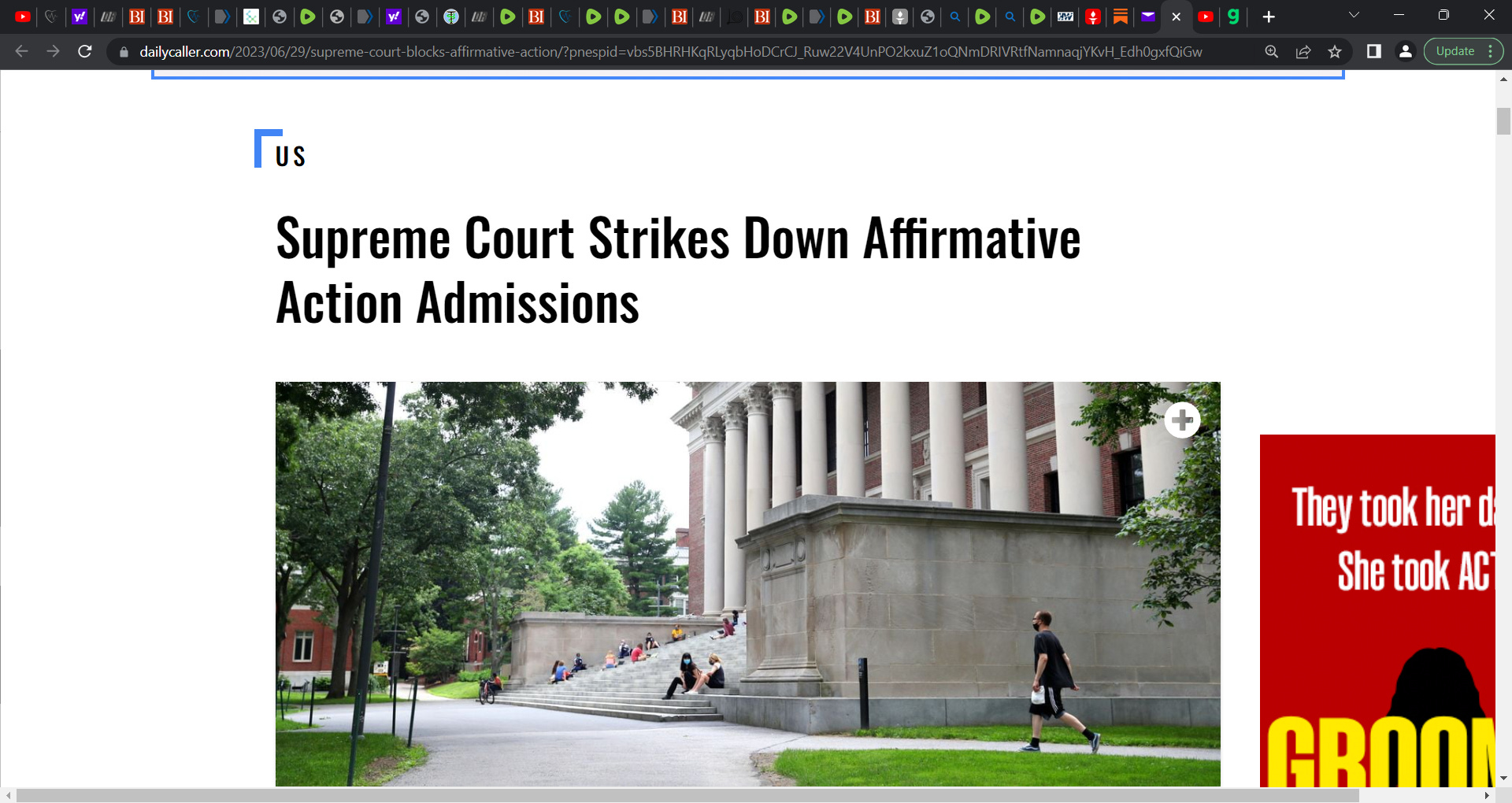 BOOM Supreme Court (SCOTUS) Strikes Down Affirmative Action Admissions