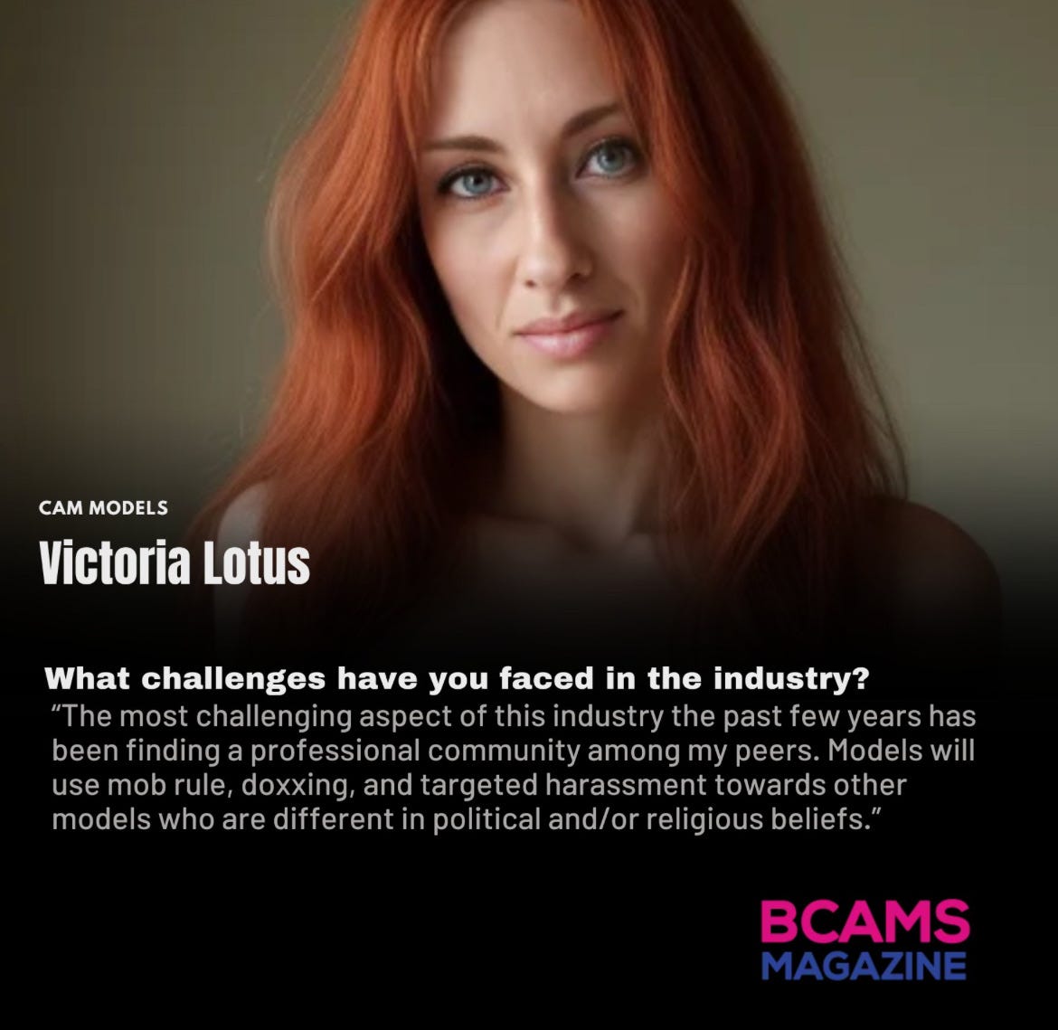 BCams Magazine Model Interview Victoria Lotus