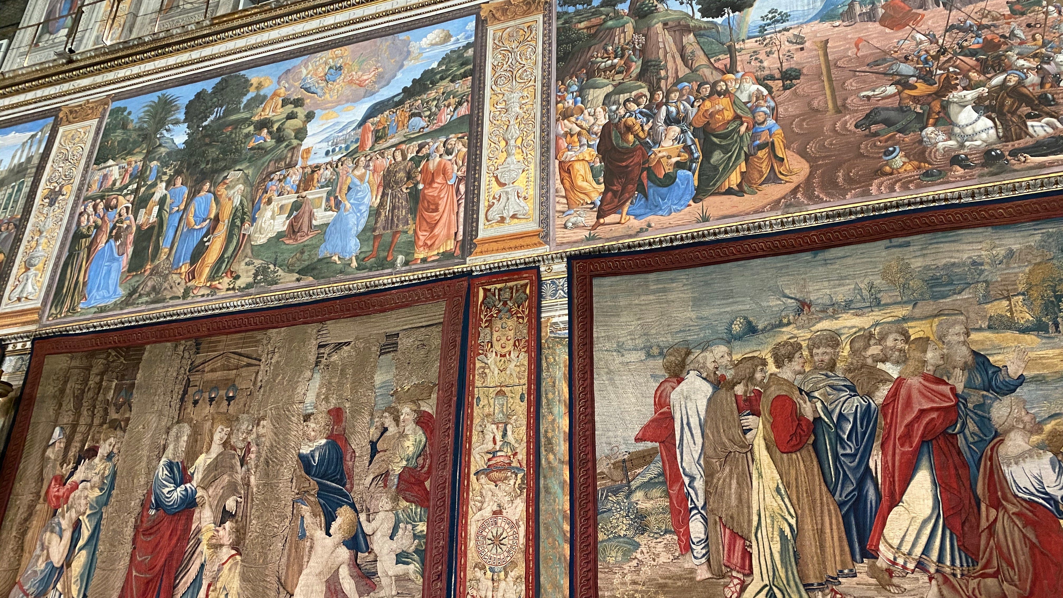 Sistine top chapel tapestry
