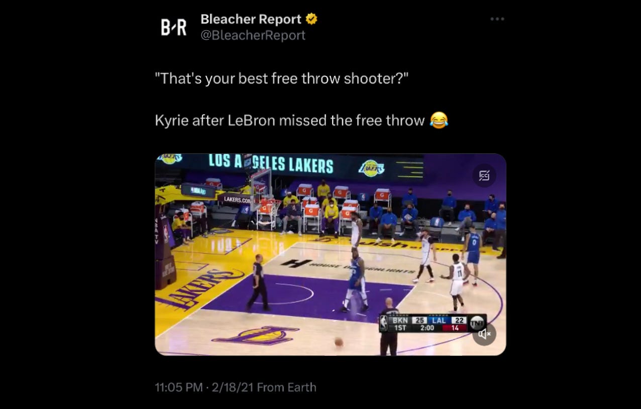 Lebron free throw best sale percentage this year