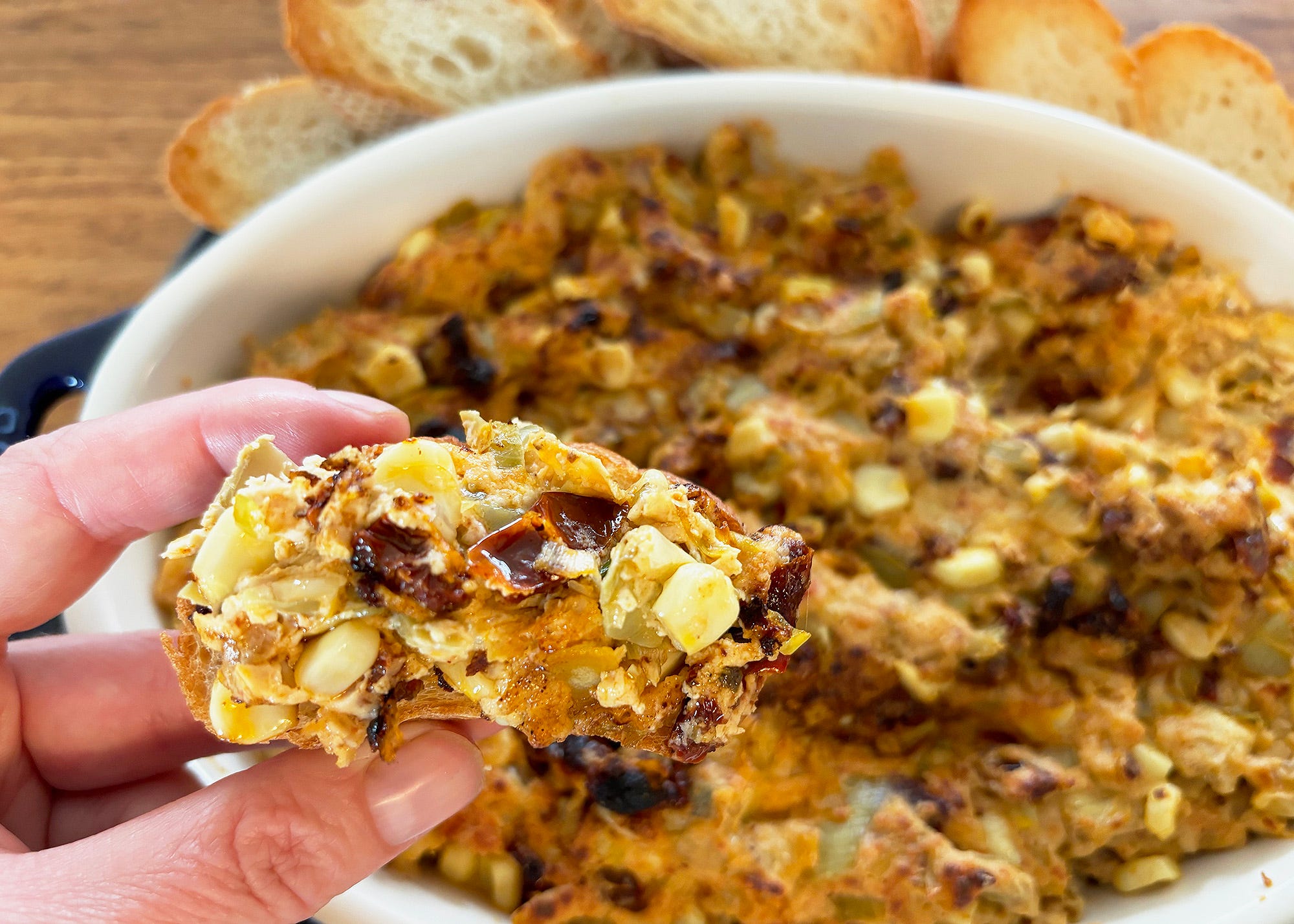 ArtichokeCorn "Dip" with Chile Crisp by Freedman