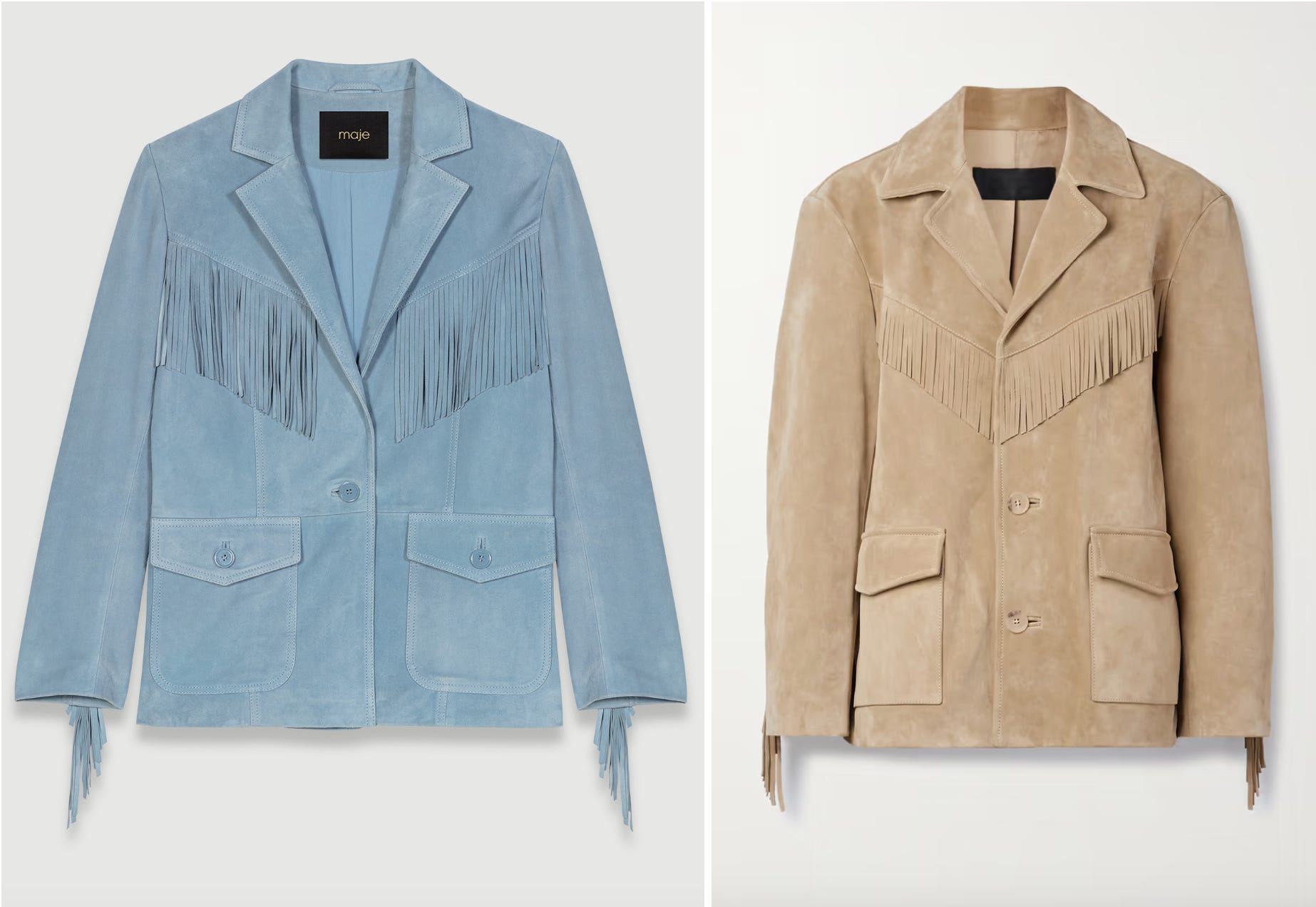 Maje fringe jacket top