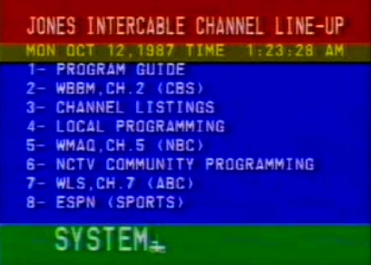 Cable Channel Guide from 1987 (Telaction Coming Soon!)