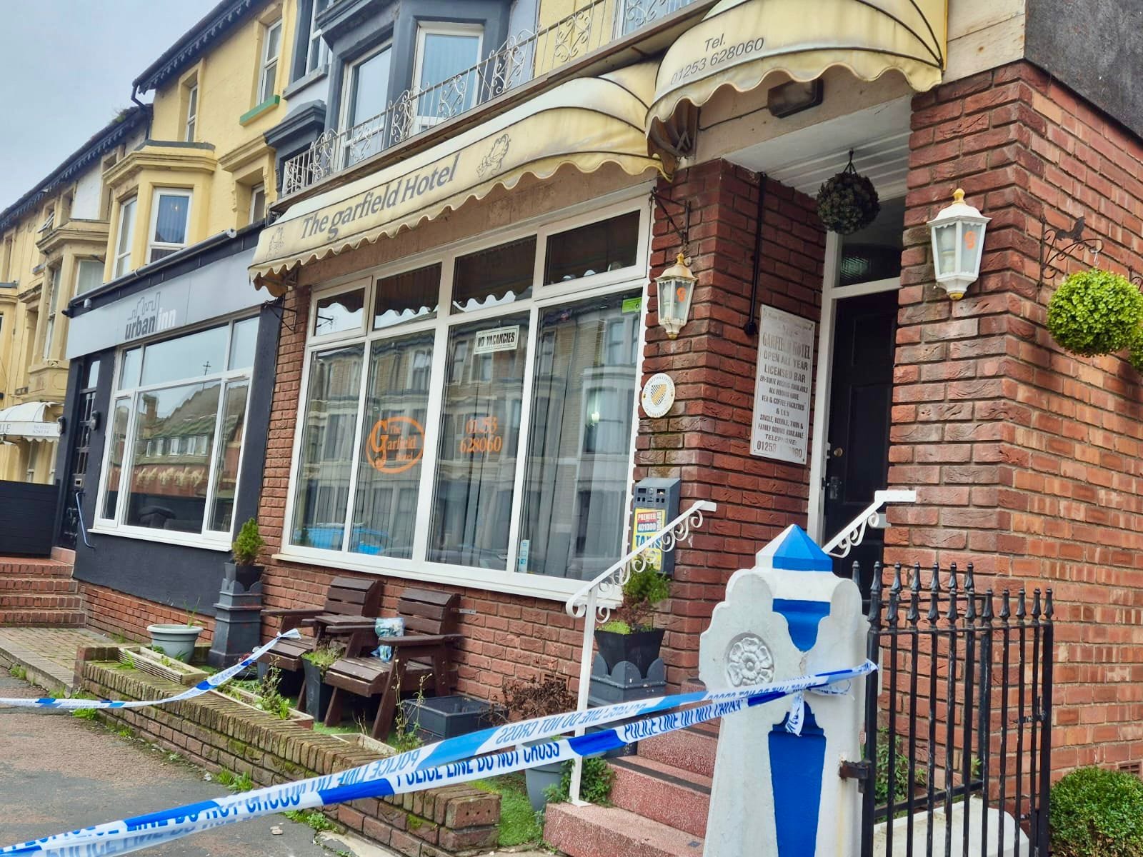Blackpool hotel cordoned off as investigation into discovery of owner's