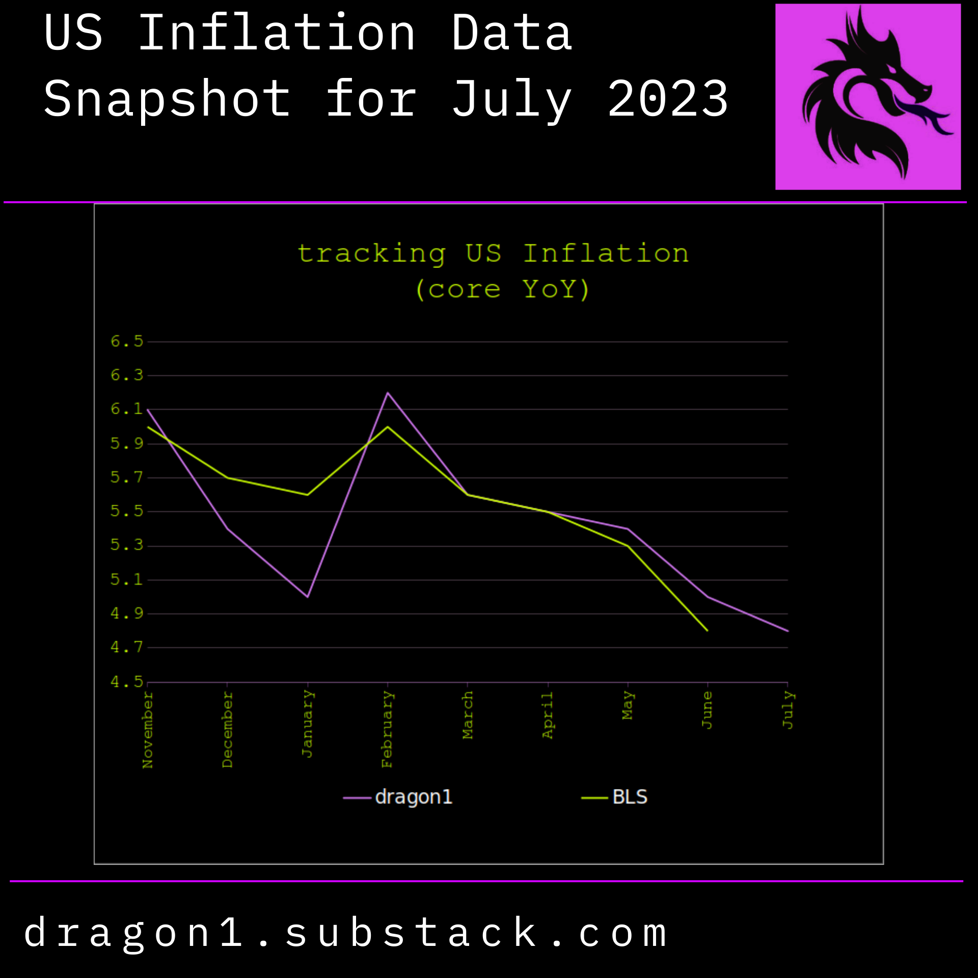 US Inflation Data July 2023 Snapshot dragon1