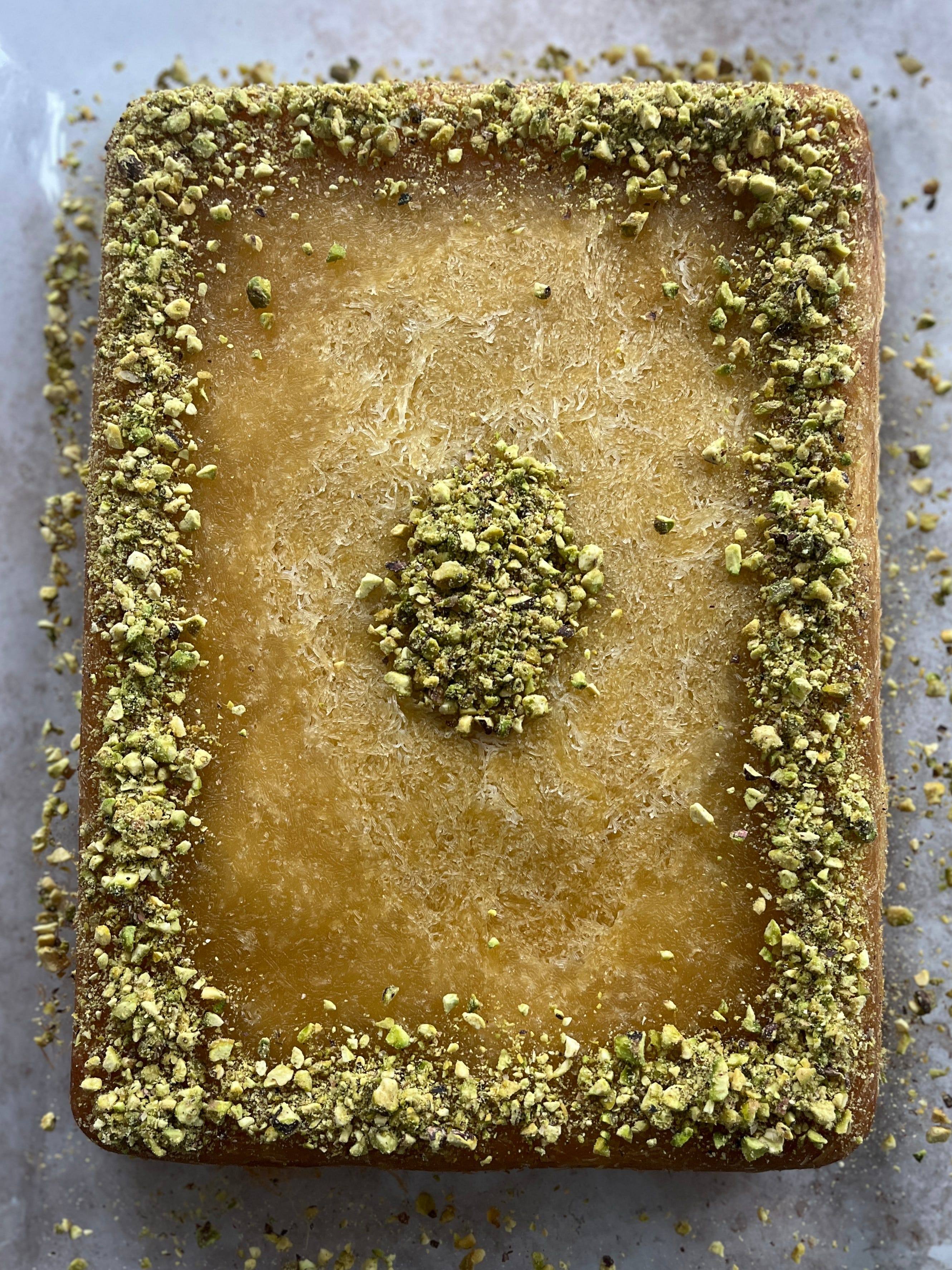 Konafa with custard filling