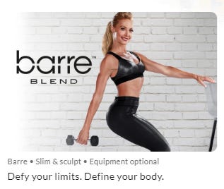Beachbody barre cheap blend equipment