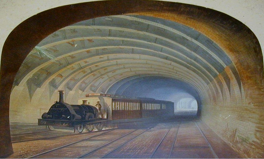 First electric underground train store