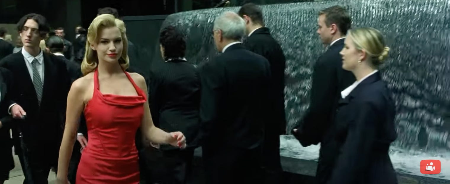 Girl in the red dress matrix sales