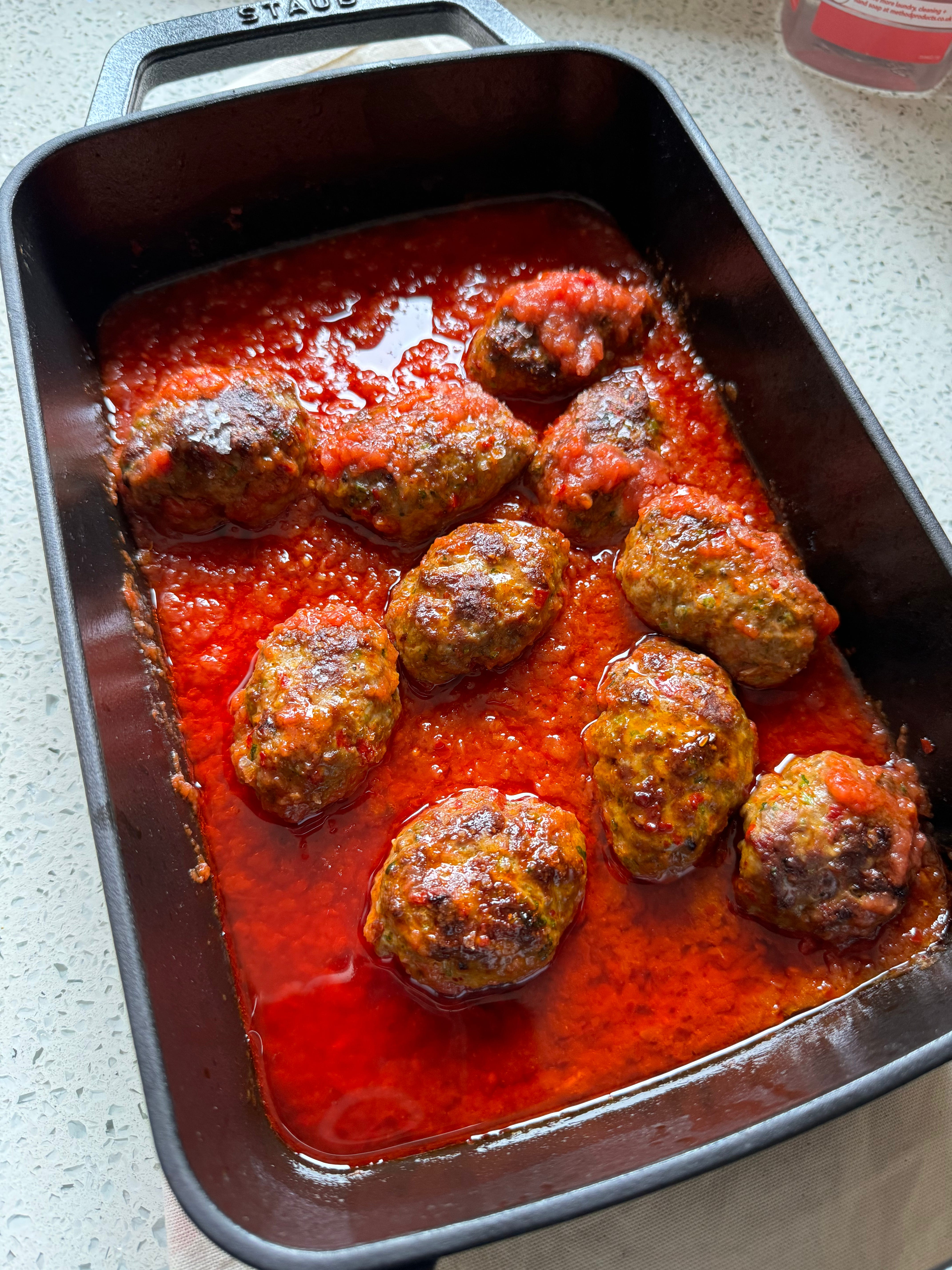 SPICED LAMB MEATBALLS WITH TOMATO & YOGHURT