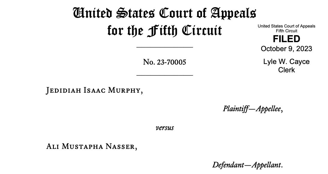 5th circuit court sales of appeals opinions