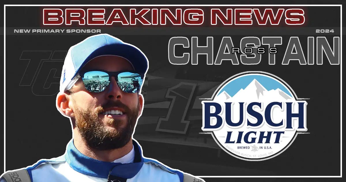 TC Daily Pit Stop Ross Chastain Lands Busch Beer as Primary Sponsor