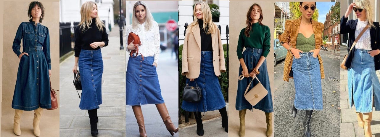 Denim hotsell skirt peacocks