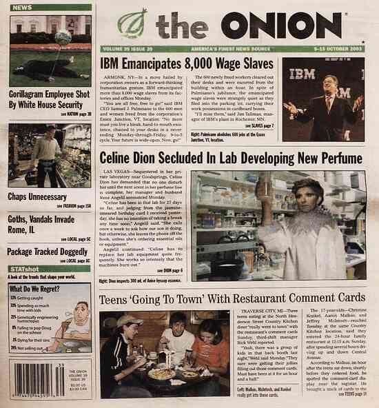 20 Years Ago The Onion Emancipated 8 000 IBM Workers