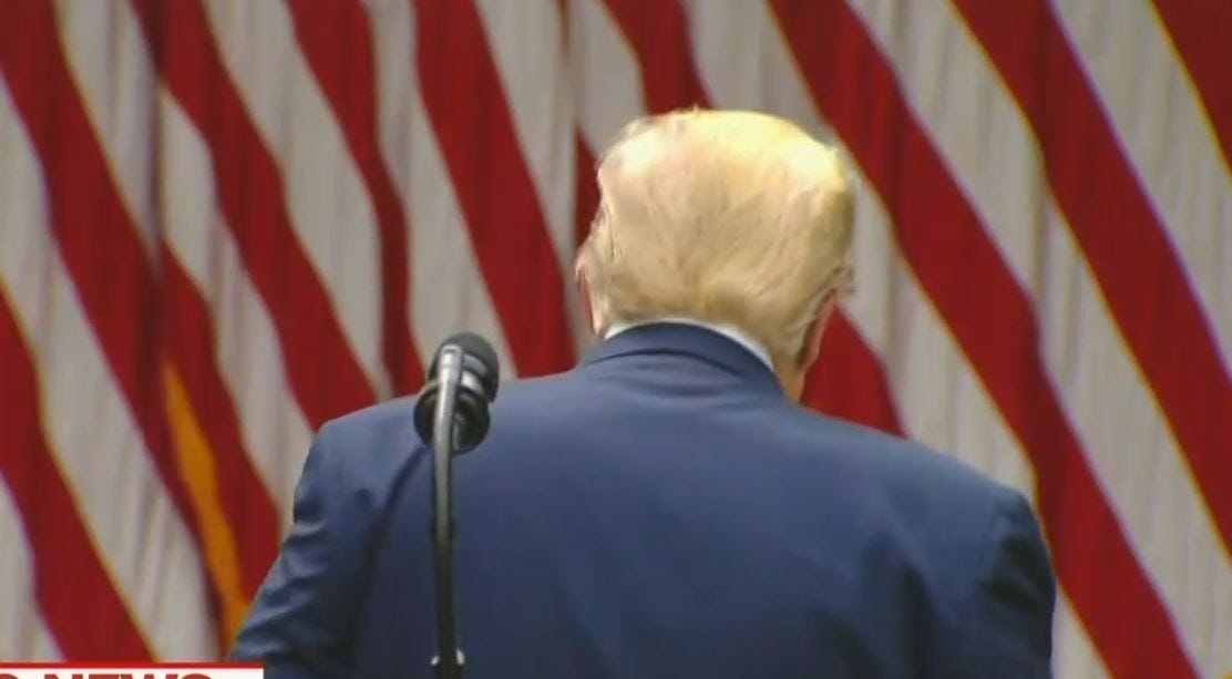 Reeling Trump Cancels Press Conference To Hide From Economic Carnage