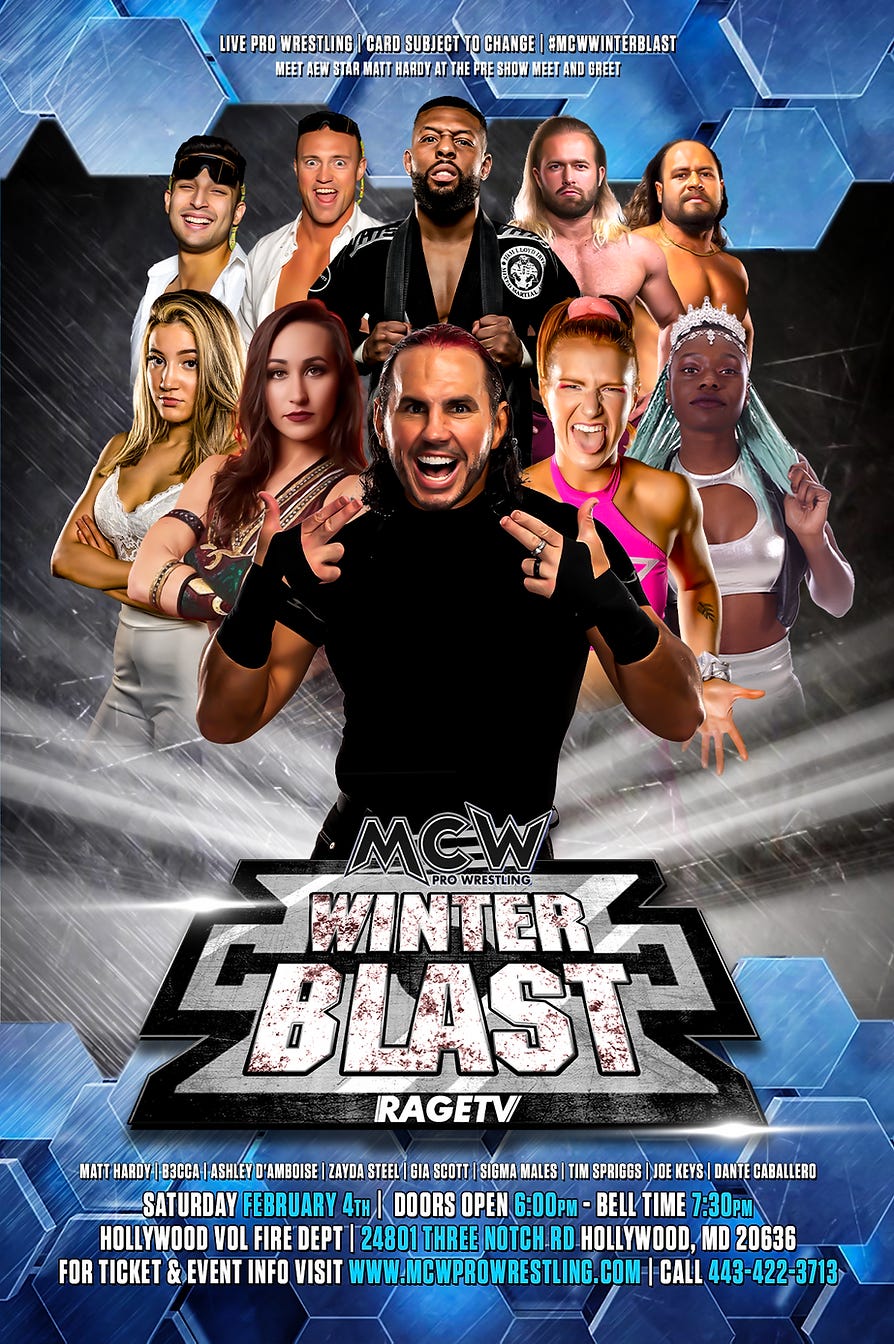 Saturday MCW Winter Blast in Hollywood,MD